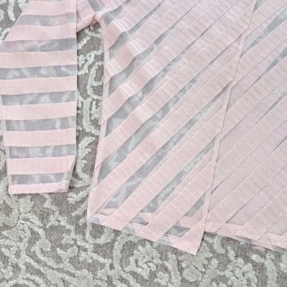 NWT Zara Collection Tonal Stripe Sheer Top - Picture 10 of 16
